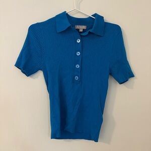 Like new J. Crew Blue Ribbed Tencel Shirt